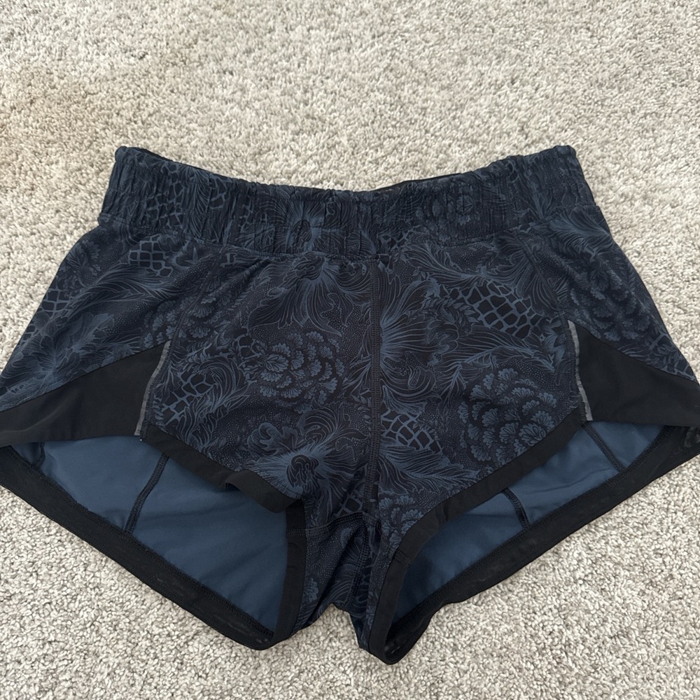 Women's Black Floral Shorts